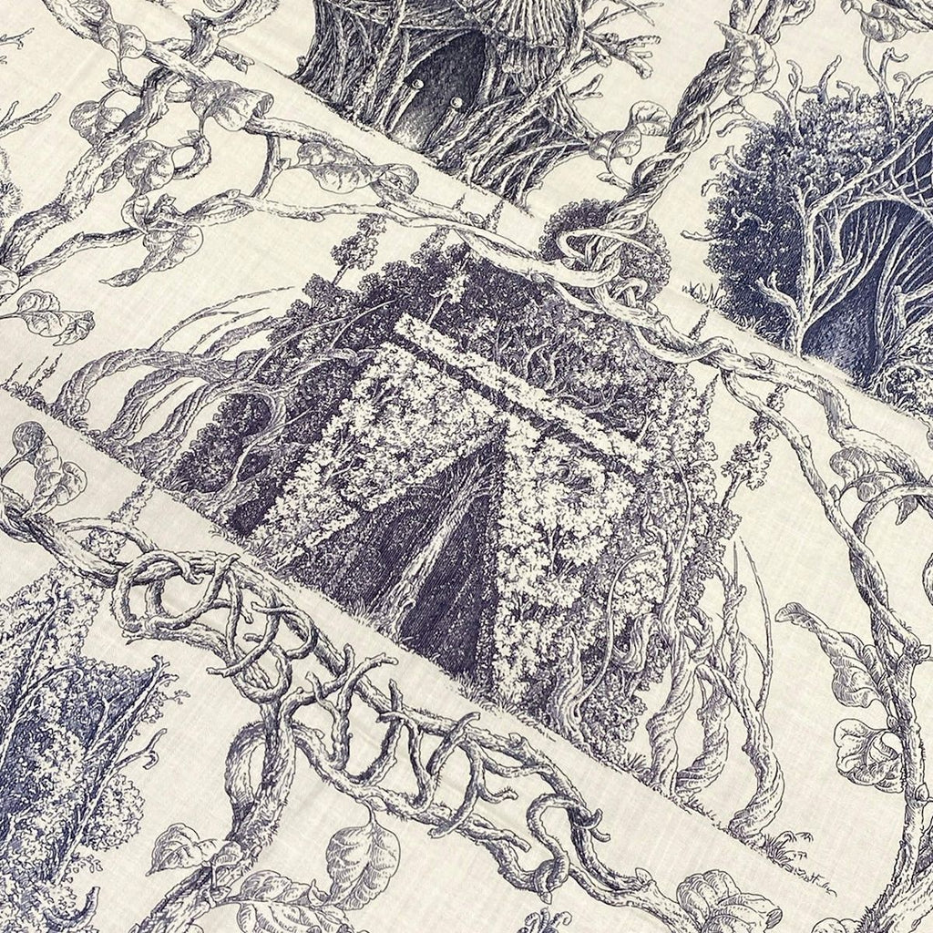 Hermes Shawl Carre Geant 140 Ivory Navy les Cabanes Cashmere Silk Scarf — view 6