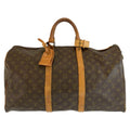 Louis Vuitton Monogram Keepall 50 Brown Gold Boston Bag