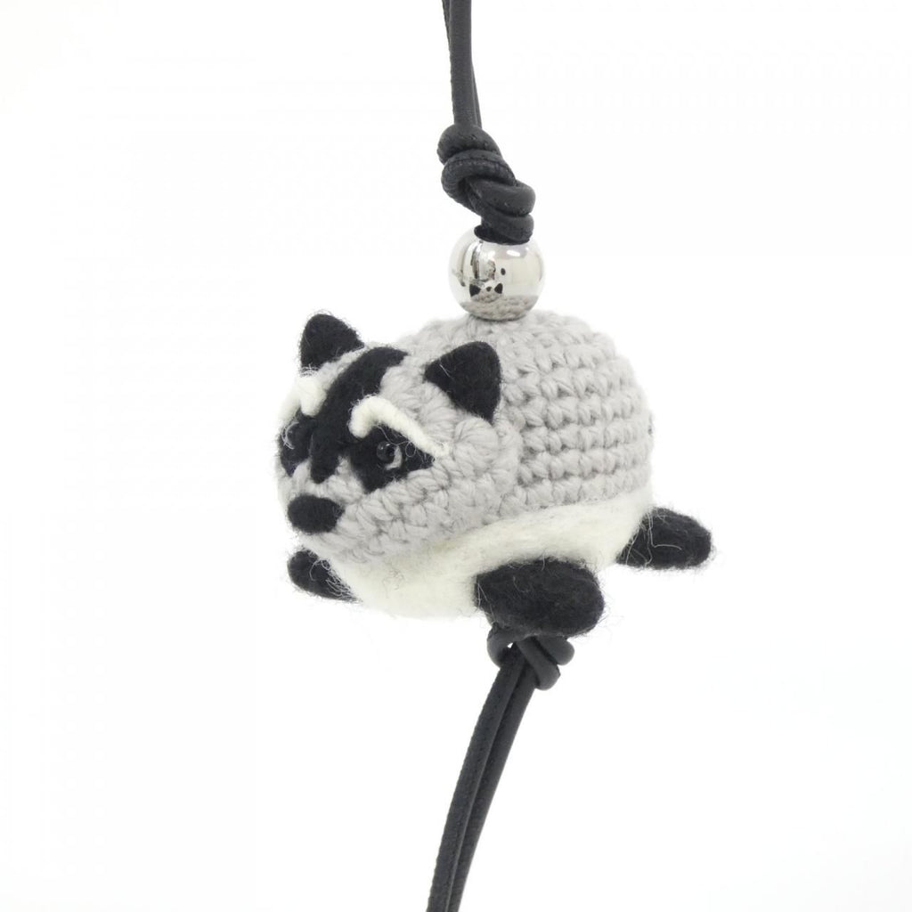 Loewe Raccoon Felt Charm Keychain — view 2