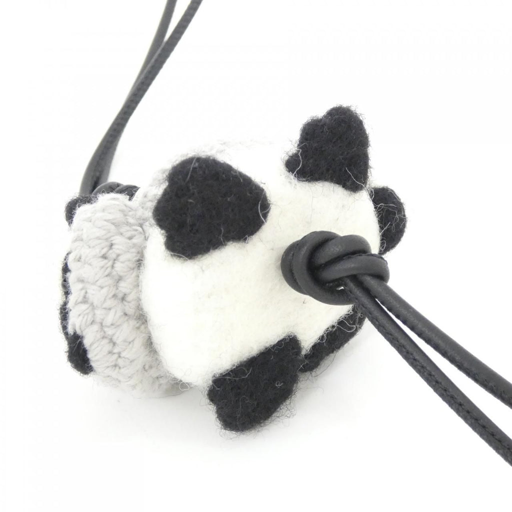 Loewe Raccoon Felt Charm Keychain — view 4