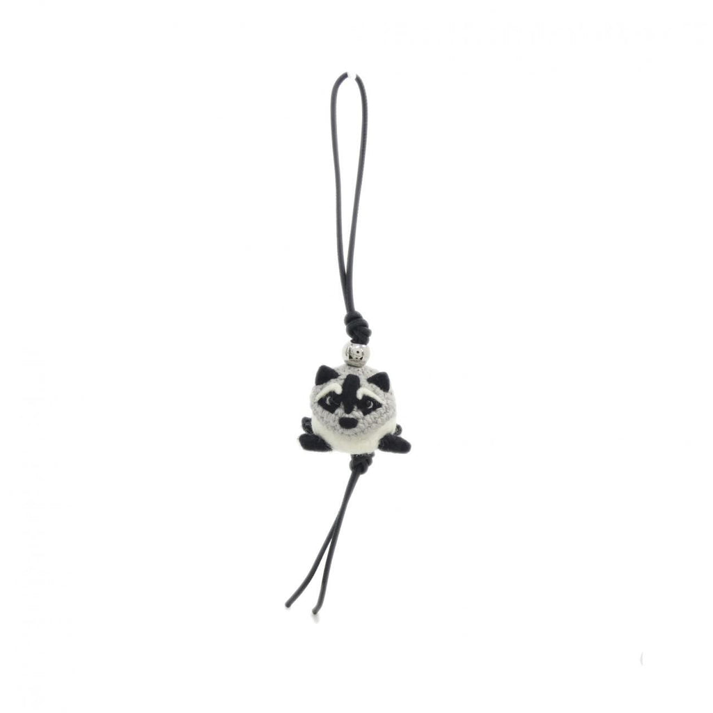 Loewe Raccoon Felt Charm Keychain