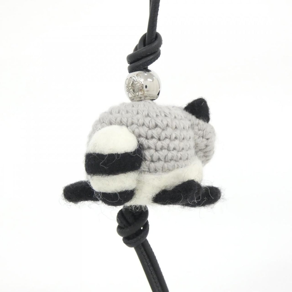Loewe Raccoon Felt Charm Keychain — view 3
