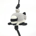 Loewe Raccoon Felt Charm Keychain — view 3