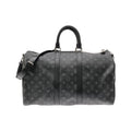 Louis Vuitton Monogram Eclipse Keepall Bandouliere 45 Boston Bag