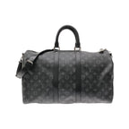 Louis Vuitton Monogram Eclipse Keepall Bandouliere 45 Boston Bag
