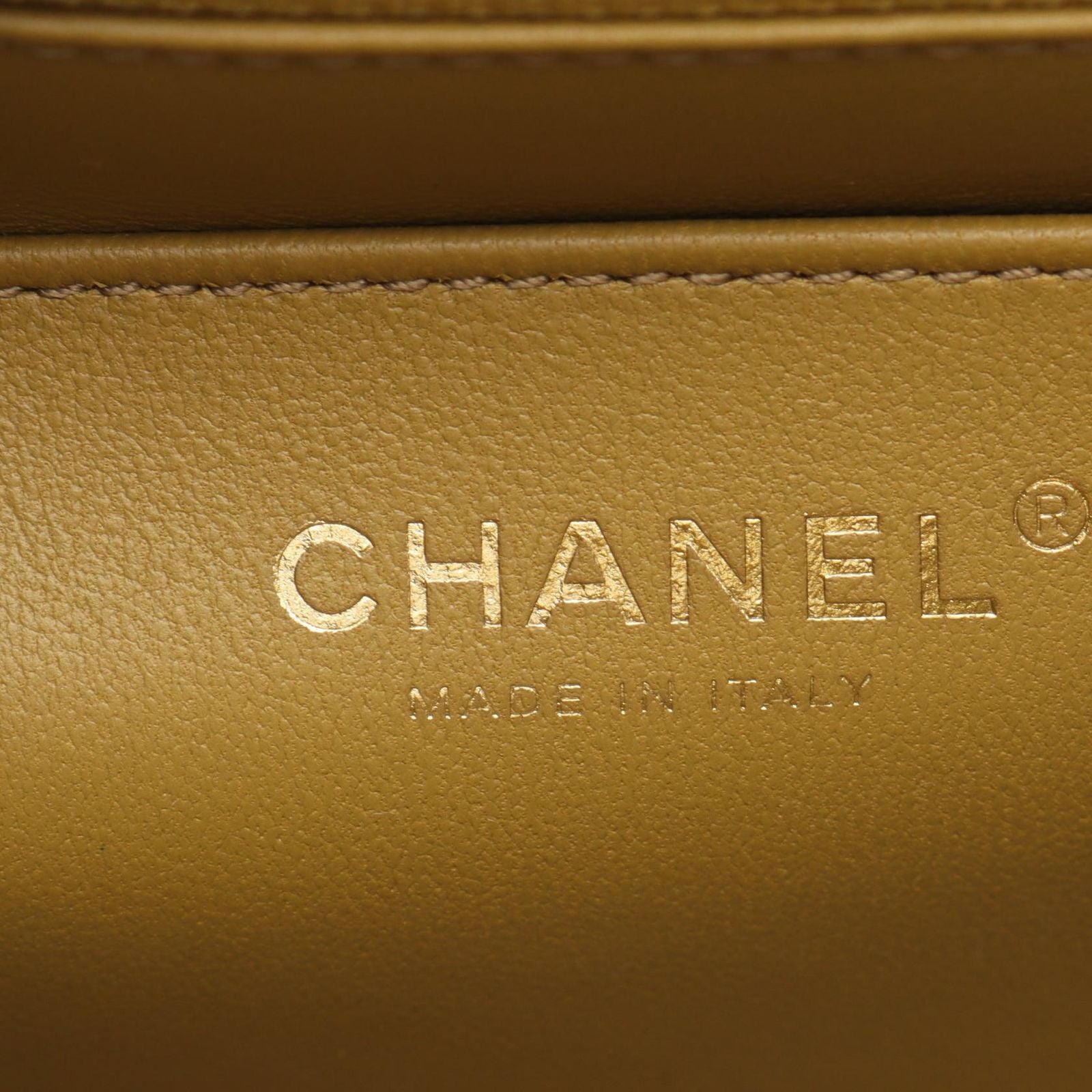 Chanel Shoulder Bag Quilted Top Handle 2-Way Olive Green Lambskin Chain — view 4