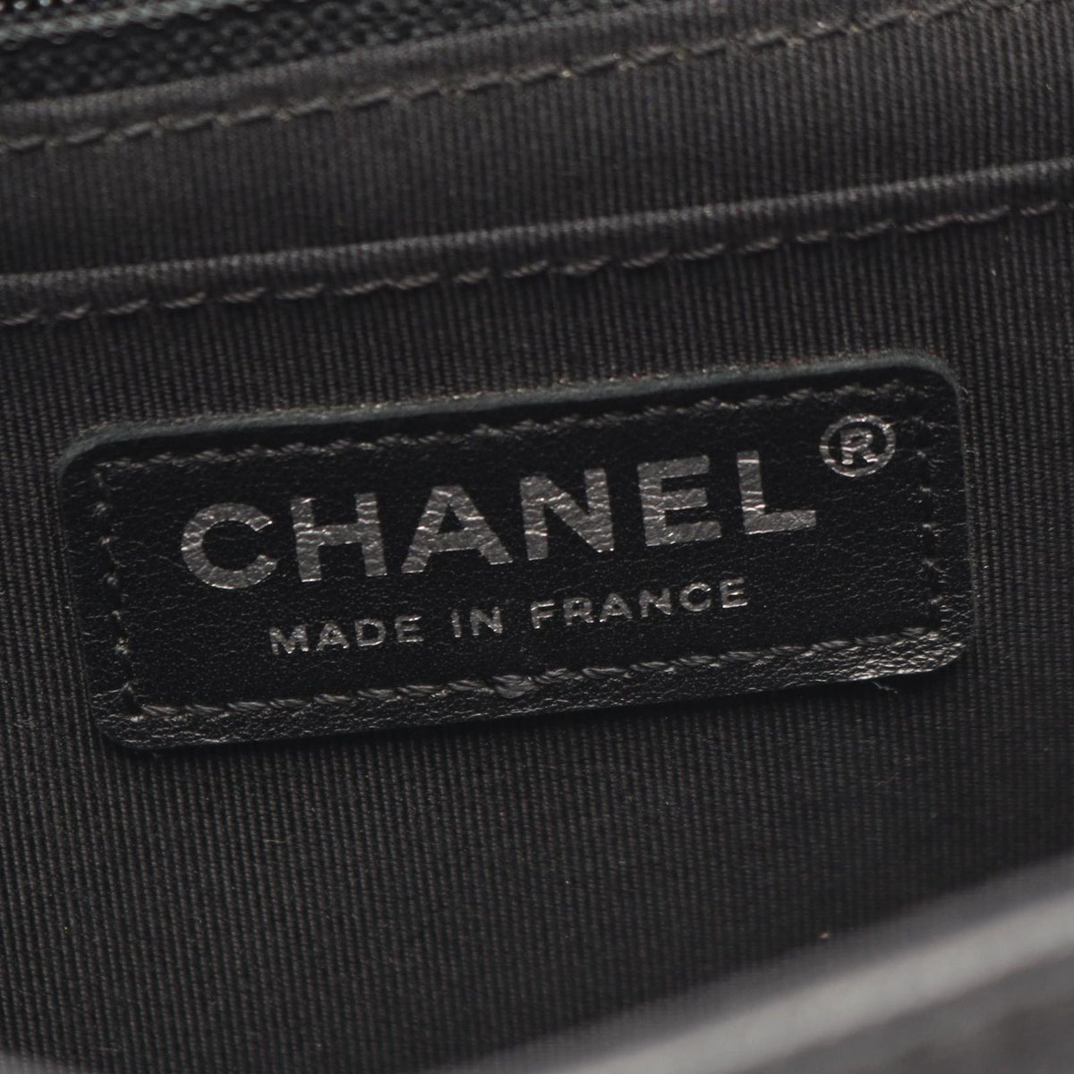 Chanel Shoulder Bag Chevron V-stitch Black Caviar Leather Mini Chain — view 4