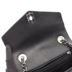 Chanel Shoulder Bag Chevron V-stitch Black Caviar Leather Mini Chain — view 6