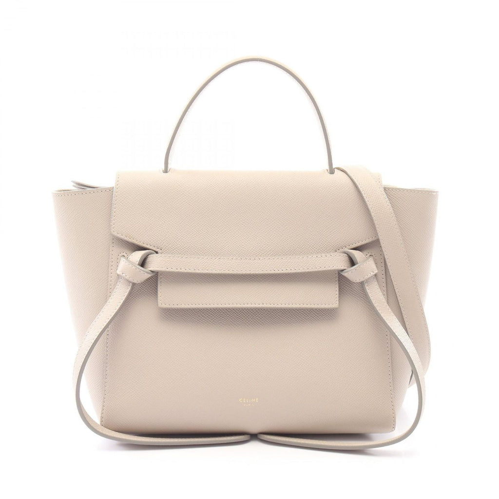 Celine Belt Bag Micro 2-Way Light Gray Leather