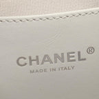 Chanel Backpack Quilted Gray Caviar Leather Chain — view 4