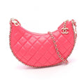 Chanel Shoulder Bag Quilted Small Hobo Pink Lambskin Chain