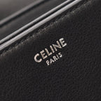 Celine Shoulder Bag Besace Triomphe Black Leather Small Strap — view 4