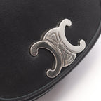 Celine Shoulder Bag Besace Triomphe Black Leather Small Strap — view 6