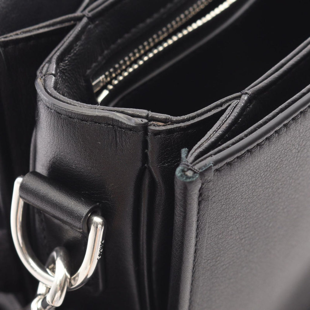 Celine Shoulder Bag Besace Triomphe Black Leather Small Strap — view 5