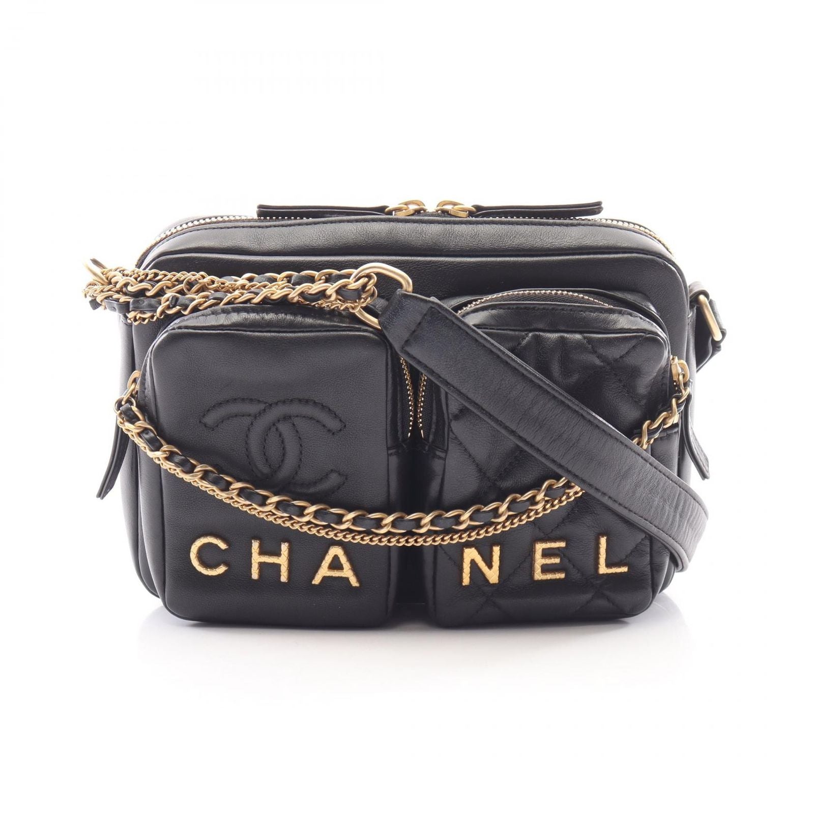 Chanel Shoulder Bag Small Black Lambskin