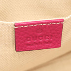 Gucci Shoulder Bag Soho Disco Interlocking G Magenta Leather Small — view 4