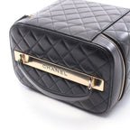 Chanel Handbag Quilted Black Lambskin Vanity Bag — view 7