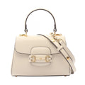 Gucci Handbag Horsebit Ivory Leather 1955 Small Top Handle Bag