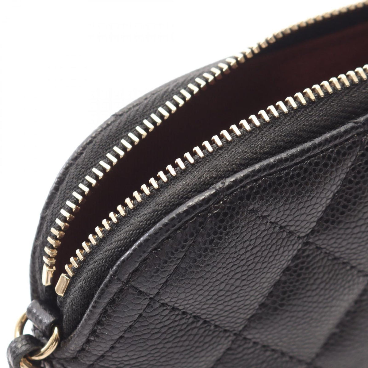Chanel Shoulder Bag Quilted Classic Chain Clutch Black Caviar Leather Timeless — view 7