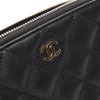 Chanel Shoulder Bag Quilted Classic Chain Clutch Black Caviar Leather Timeless — view 8