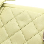 Chanel Backpack Quilted Yellow Green Leather Dumas Chain — view 6