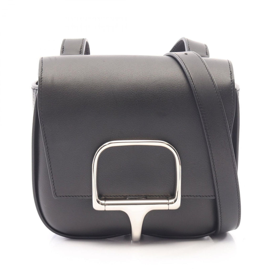 Hermes Shoulder Bag Della Cavalleria Mini Black Leather