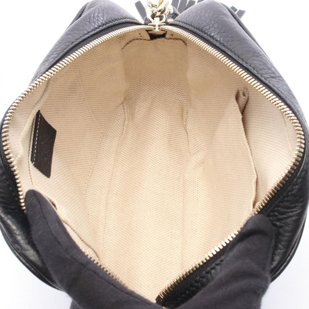 Gucci Shoulder Bag Soho Disco Interlocking G Black Leather Small — view 3