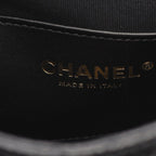 Chanel Shoulder Bag Quilted Small Flap Black Caviar Leather Chain — view 4