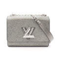 Louis Vuitton Shoulder Bag Twist MM Epi Metallic Silver Leather