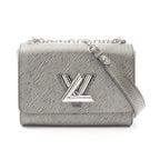 Louis Vuitton Shoulder Bag Twist MM Epi Metallic Silver Leather