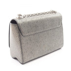 Louis Vuitton Shoulder Bag Twist MM Epi Metallic Silver Leather — view 2