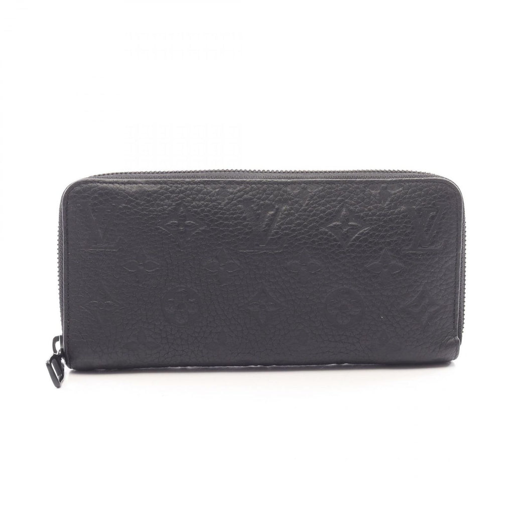 Louis Vuitton Round Wallet Zippy Horizontal Taurillon Monogram Noir Leather