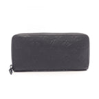 Louis Vuitton Round Wallet Zippy Horizontal Taurillon Monogram Noir Leather