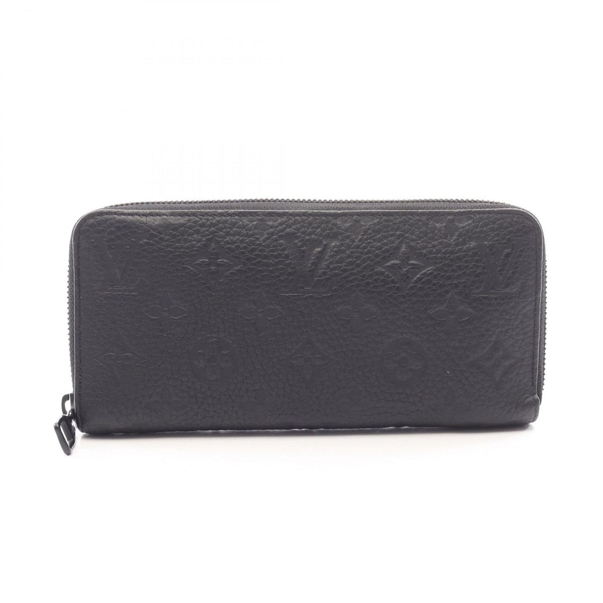 Louis Vuitton Round Wallet Zippy Horizontal Taurillon Monogram Noir Leather