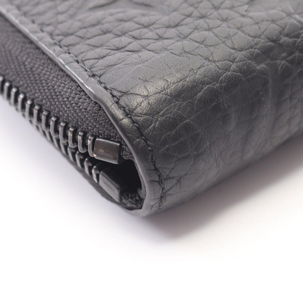 Louis Vuitton Round Wallet Zippy Horizontal Taurillon Monogram Noir Leather — view 7