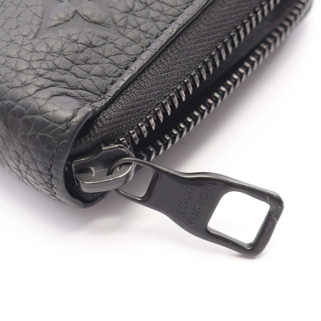 Louis Vuitton Round Wallet Zippy Horizontal Taurillon Monogram Noir Leather — view 6