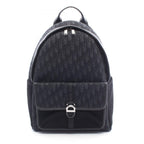 Dior Backpack 8 Oblique Black Dark Gray Canvas Leather
