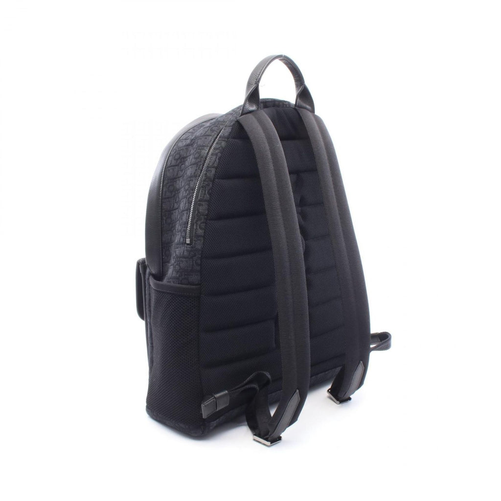 Dior Backpack 8 Oblique Black Dark Gray Canvas Leather — view 2