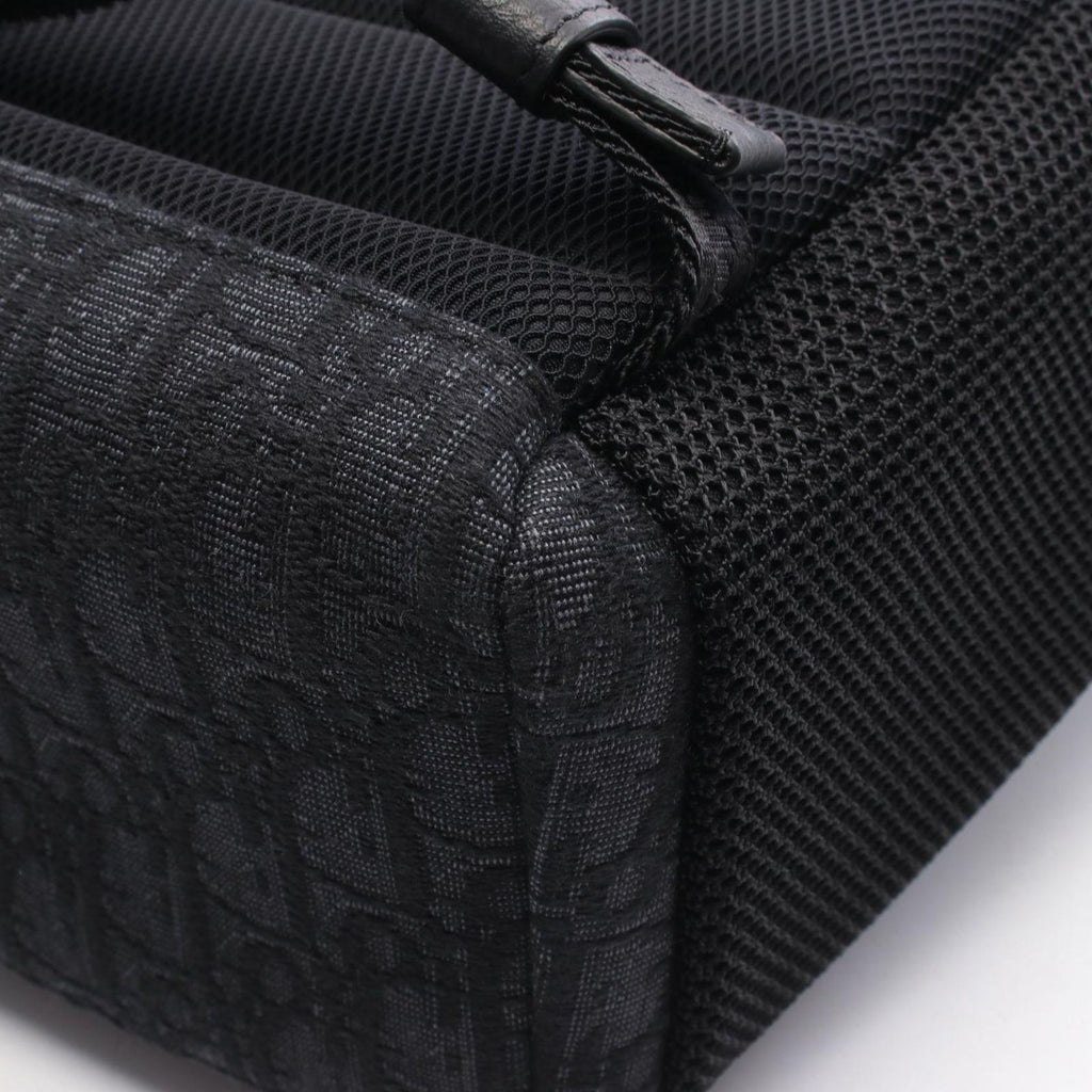 Dior Backpack 8 Oblique Black Dark Gray Canvas Leather — view 5