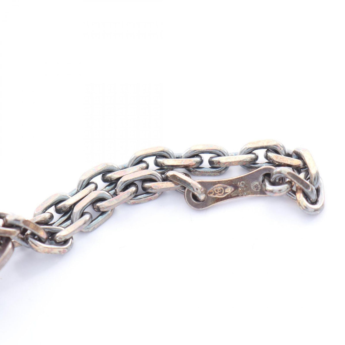 Hermes Charm Snowflake White Silver Leather Key Holder Keychain — view 4