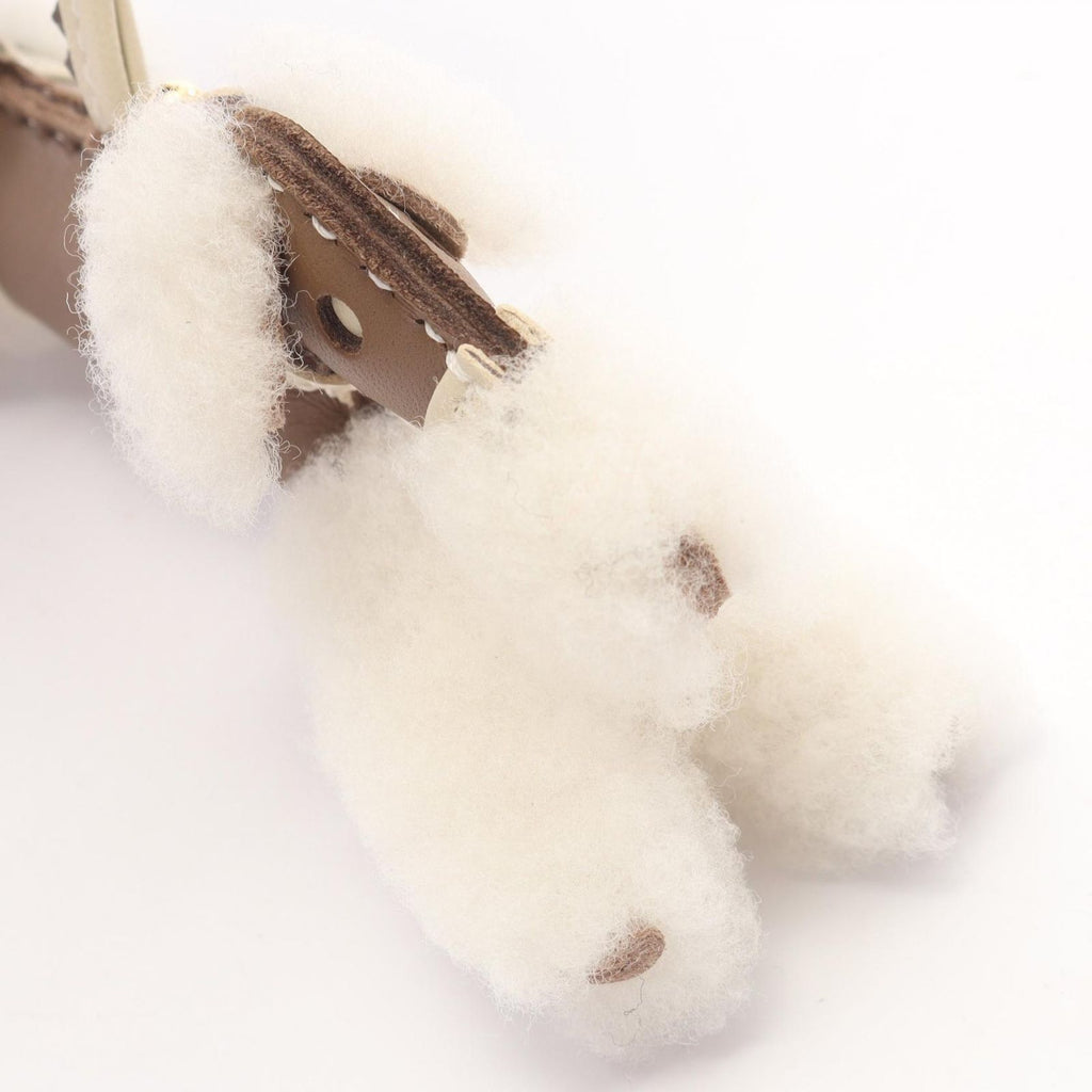 Hermes Charm Buddy Epi Etoupe Cles Shearling Keychain — view 5