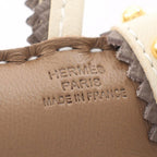 Hermes Charm Buddy Epi Etoupe Cles Shearling Keychain — view 3