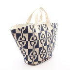 Hermes Tote Panier de Plage PM Chaine D'ancre Off White Navy Canvas — view 2