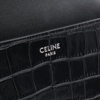 Celine Shoulder Bag Small Cross Triomphe Croco Embossed Leather — view 4