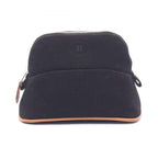 Hermes Pouch Bolide 15 Mini Black Canvas Leather