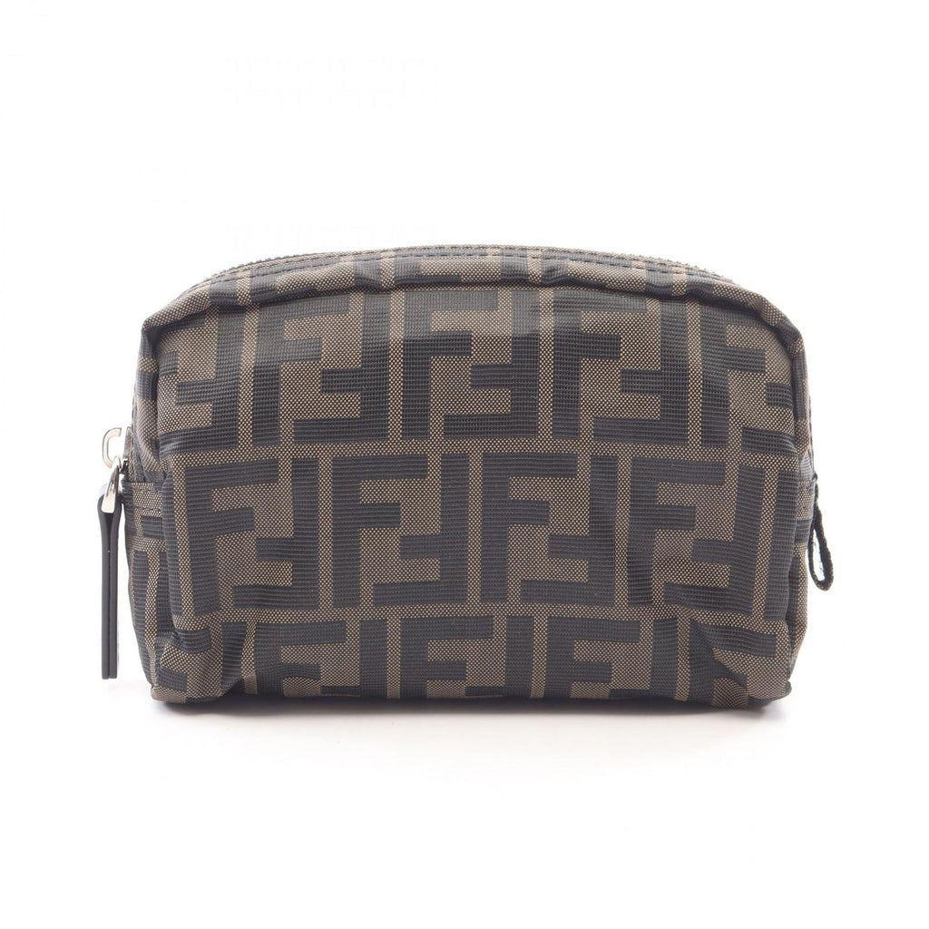 Fendi Pouch Zucca Canvas Leather