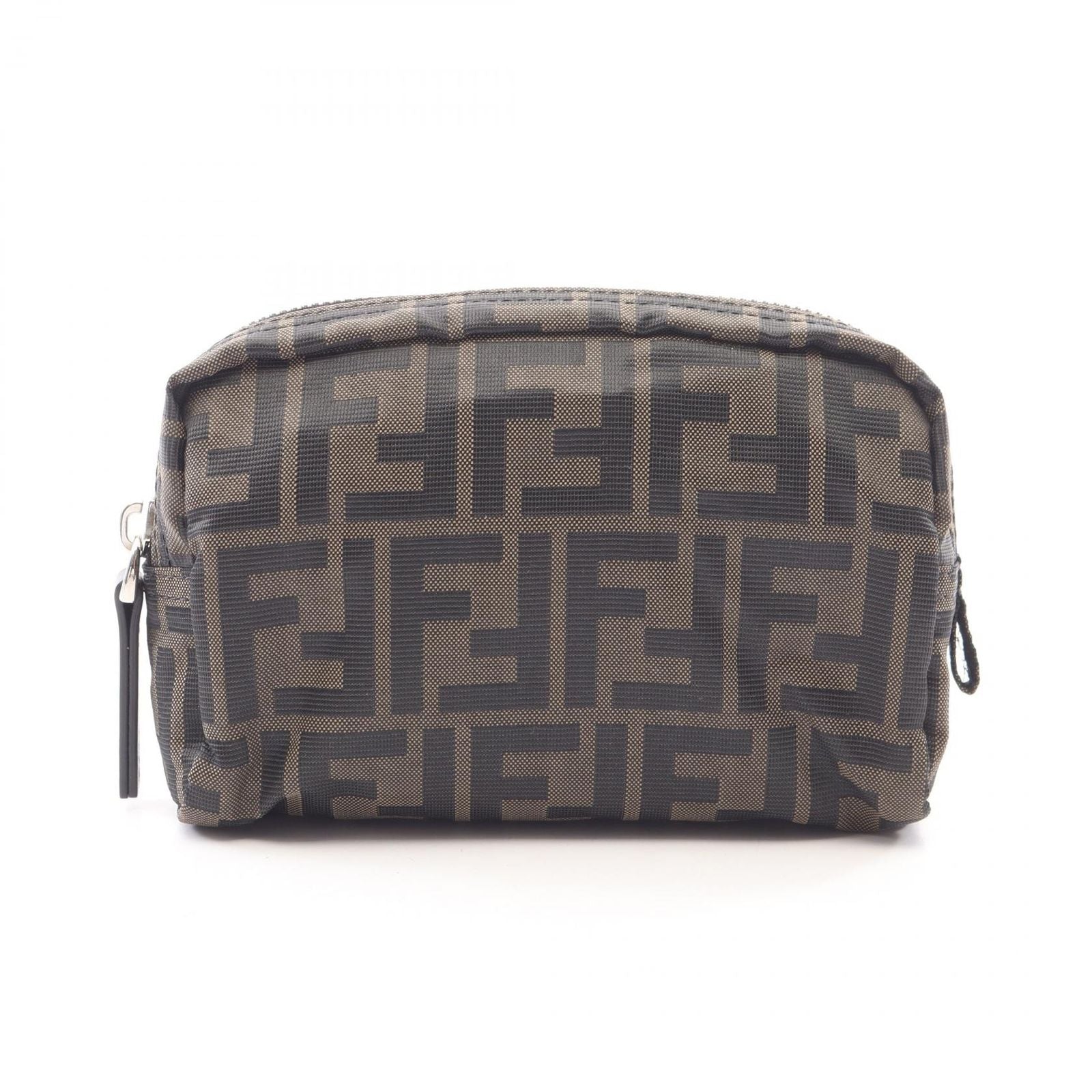 Fendi Pouch Zucca Canvas Leather