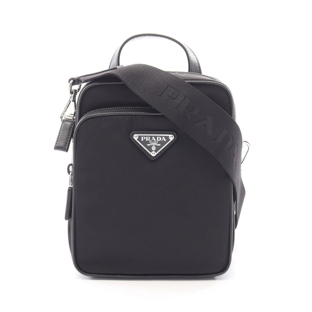 Prada Tessuto Saffiano Nylon Leather Shoulder Bag