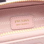 Prada Handbag Triangle Logo Mini Pouch Saffiano Leather Chain — view 4