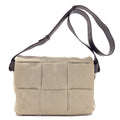 Bottega Veneta Arco Flap Messenger Shoulder Bag Canvas Leather